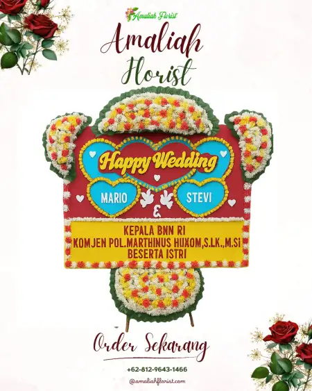 Papan Bunga Pernikahan Darangdan